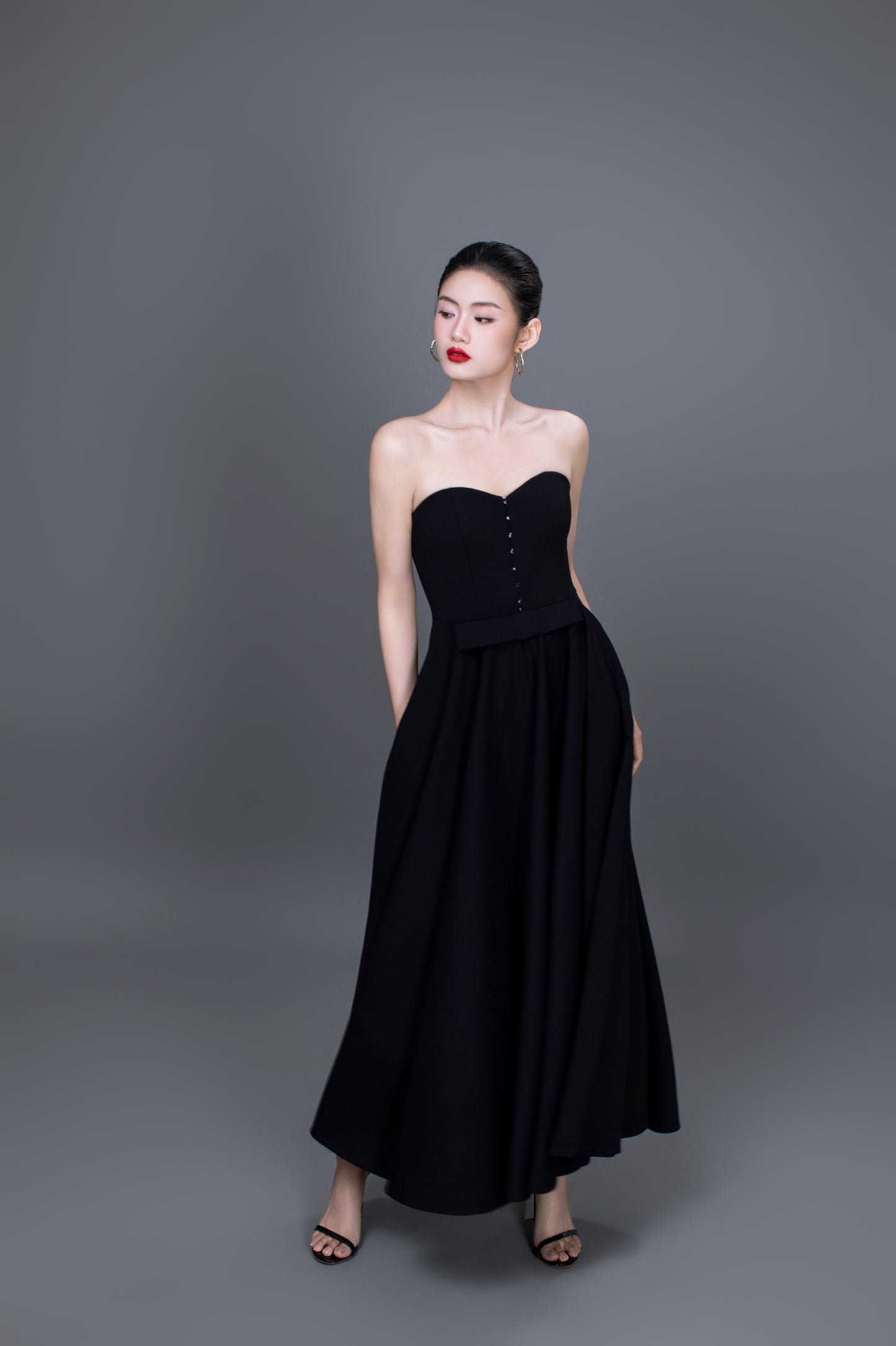 Diana dress paired with minimalist accessories for timeless elegance